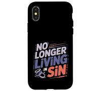 No Longer Living in Sin Mariage Couple de Mariage Coque pour iPhone X/XS
