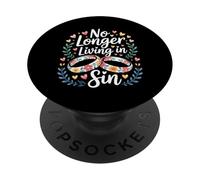 No Longer Living in Sin Mariage Couple de Mariage |- PopSockets PopGrip Adhésif