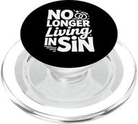 No Longer Living in Sin Mariage Couple de Mariage - PopSockets PopGrip pour MagSafe