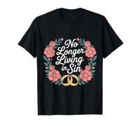 No Longer Living in Sin Mariage Couple de Mariage - T-Shirt
