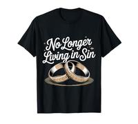 No Longer Living in Sin Mariage Couple de Mariage - T-Shirt