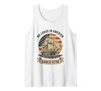 No Lords in America Since 1776 Vintage Sailing Ship 4 juillet Débardeur