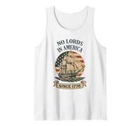 No Lords in America Since 1776 Vintage Sailing Ship 4 juillet Débardeur