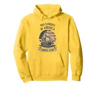 No Lords in America Since 1776 Vintage Sailing Ship 4 juillet Sweat à Capuche