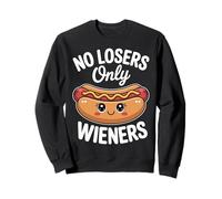 No Losers Only Wieners Funny Hot Dog Pun Humour Mignon Sweatshirt