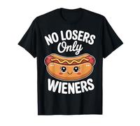 No Losers Only Wieners Funny Hot Dog Pun Humour Mignon T-Shirt