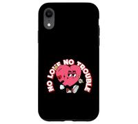 No Love No Trouble (Graphique en Forme de cœur Amusant) Coque pour iPhone XR