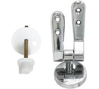 No marca Idroblock 03035001 Paire de charnières pour sièges WC, 8 vis en INOX, chromé