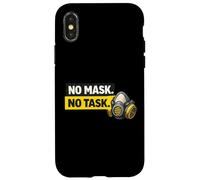 No Mask No Task | Conformité du Masque et Cadeau de sécurité Industrielle Coque pour iPhone X/XS
