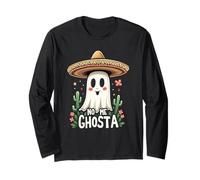 No Me Ghosta Fantôme d'Halloween mexicain amusant Pun Gusta Manche Longue