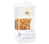 No mes Distributeur automatique de mangeoire à oiseaux | Accessoires de cage à perroquets automatiques transparents | Conteneur de pour perruches | Mangeoires anti-déversement pour oiseaux