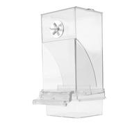 No Mešs Automatic Bird Feeder - Clear Acrylic Parrot Feeders | Parrot Foraging Feeder for Cockatiel Bird Cage Accessories for Most Birds Parrots Canaries Cockatoos | Acrylic Material No Mešs Design