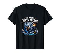 No More Dirty Work Pipe Pun Graphic T-Shirt