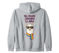 No More Drama Écharpe LGBT Motif Lama Arc-en-Ciel Sweat à Capuche