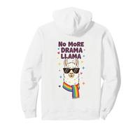 No More Drama Écharpe LGBT Motif Lama Arc-en-Ciel Sweat à Capuche