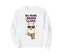No More Drama Écharpe LGBT Motif Lama Arc-en-Ciel Sweatshirt