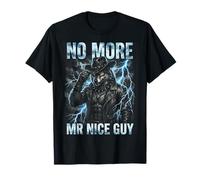 No More Mr Nice Guy Alpha Wolf Meme Bootleg Y2K Graphic T-Shirt