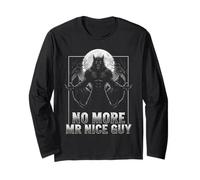 No More Mr Nice Guy Alpha Wolf Meme Funny Meme Men Women Graphic Manche Longue