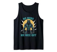 No More Mr Nice Guy Drôle Alpha Wolf Meme Unhinged Brainrot Débardeur