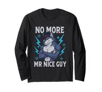 No More Mr Nice Guy Drôle Alpha Wolf Meme Unhinged Brainrot Manche Longue