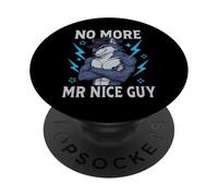 No More Mr Nice Guy Drôle Alpha Wolf Meme Unhinged Brainrot PopSockets PopGrip Adhésif