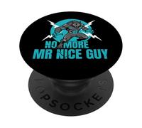 No More Mr Nice Guy Drôle Alpha Wolf Meme Unhinged Brainrot PopSockets PopGrip Adhésif