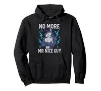 No More Mr Nice Guy Drôle Alpha Wolf Meme Unhinged Brainrot Sweat à Capuche