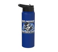 No More Mr Nice Guy Funny Alpha Wolf Meme Unhinged Brainrot Stainless Steel Insulated Water Bottle