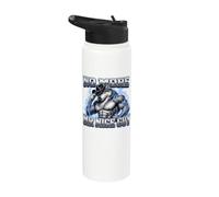 No More Mr Nice Guy Funny Alpha Wolf Meme Unhinged Brainrot Stainless Steel Insulated Water Bottle