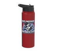 No More Mr Nice Guy Funny Alpha Wolf Meme Unhinged Brainrot Stainless Steel Insulated Water Bottle