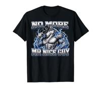 No More Mr Nice Guy Funny Alpha Wolf Meme Unhinged Brainrot T-Shirt Graphique avec Valeur, Homme, Noir, XL