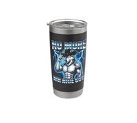 No More Mr. Nice Guy - Funny Wolf Meme Guys Novelty Cool Men Gobelet isotherme en acier inoxydable double paroi