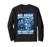 No More Mr Nice Guy Montage Loup-Garou chromé Bleu Manche Longue