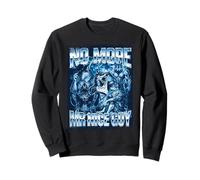 No More Mr Nice Guy Montage Loup-Garou chromé Bleu Sweatshirt