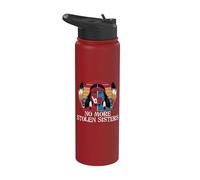 No More Stolen Sister Red Hand MMIW Awareness America Native Stainless Steel Insulated Water Bottle