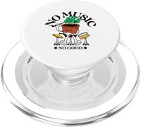 No Music No Good (Déclaration de Batteur de Musicien Amusant) PopSockets PopGrip pour MagSafe