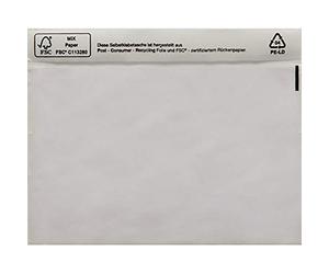 No Name 1554044 Lot de 250 porte-documents avec fermeture autocollante Transparent Format C5