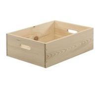 NO NAME - Caisse en bois brut de rangement 40 x 30 x 8 cm Naturel G