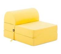 Chauffeuse convertible 1 place Coton - Jaune Moutarde