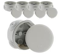 No_name Lot de 5 boîtes étanches IP55 Ø70 Prof. 35mm - Plastique Gris