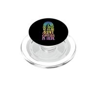 No Need to Fear Aunt Cynthia is Here Prénom Arc-en-Ciel PopSockets PopGrip pour MagSafe