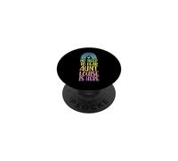 No Need to Fear Aunt Louise is Here Prénom Arc-en-Ciel PopSockets PopGrip Adhésif