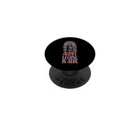 No Need to Fear Aunt Louise is Here Prénom Arc-en-Ciel PopSockets PopGrip Adhésif