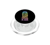 No Need to Fear Aunt Stephanie is Here Prénom Arc-en-Ciel PopSockets PopGrip pour MagSafe