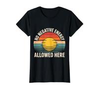 No Negative Energy Allowed Here État d’Esprit Positif - T-Shirt Graphique avec Valeur, Femme, Noir, XL