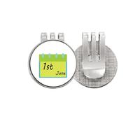 no/no 61 Kids Day Happy Childhood Mark Marqueur de balle de golf Clip en émail magnétique