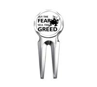 no/no Acheter Fear Sell Greed Art Deco Fashion Golf Divot Tool Golf Ball Marker Repair Tool
