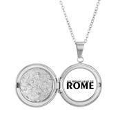 no/no All Roads Lead Collier avec médaillon Art Déco Tendance Cadeau d'anniversaire