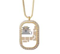 no/no Ancient Héritage Collier avec pendentif en forme d'architecture en diamant Doré