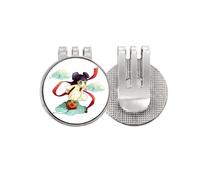 no/no Animation Loveliness Kid Marqueur de balle de golf Clip en émail magnétique